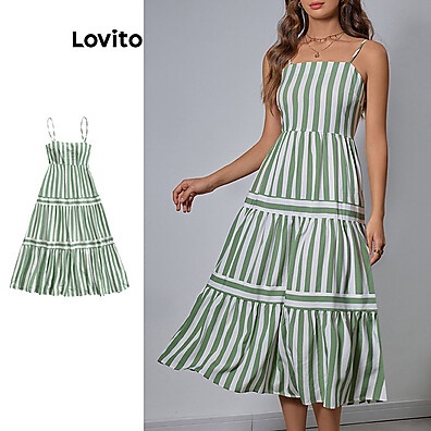 Vestido Listrado Elegante Lovito: Seu Novo Look!