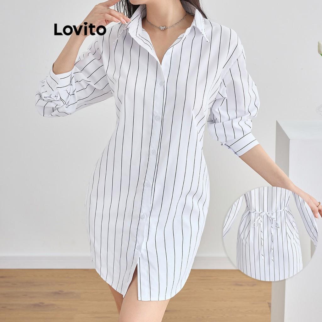 Vestido Listrado Lovito: Casual e Elegante