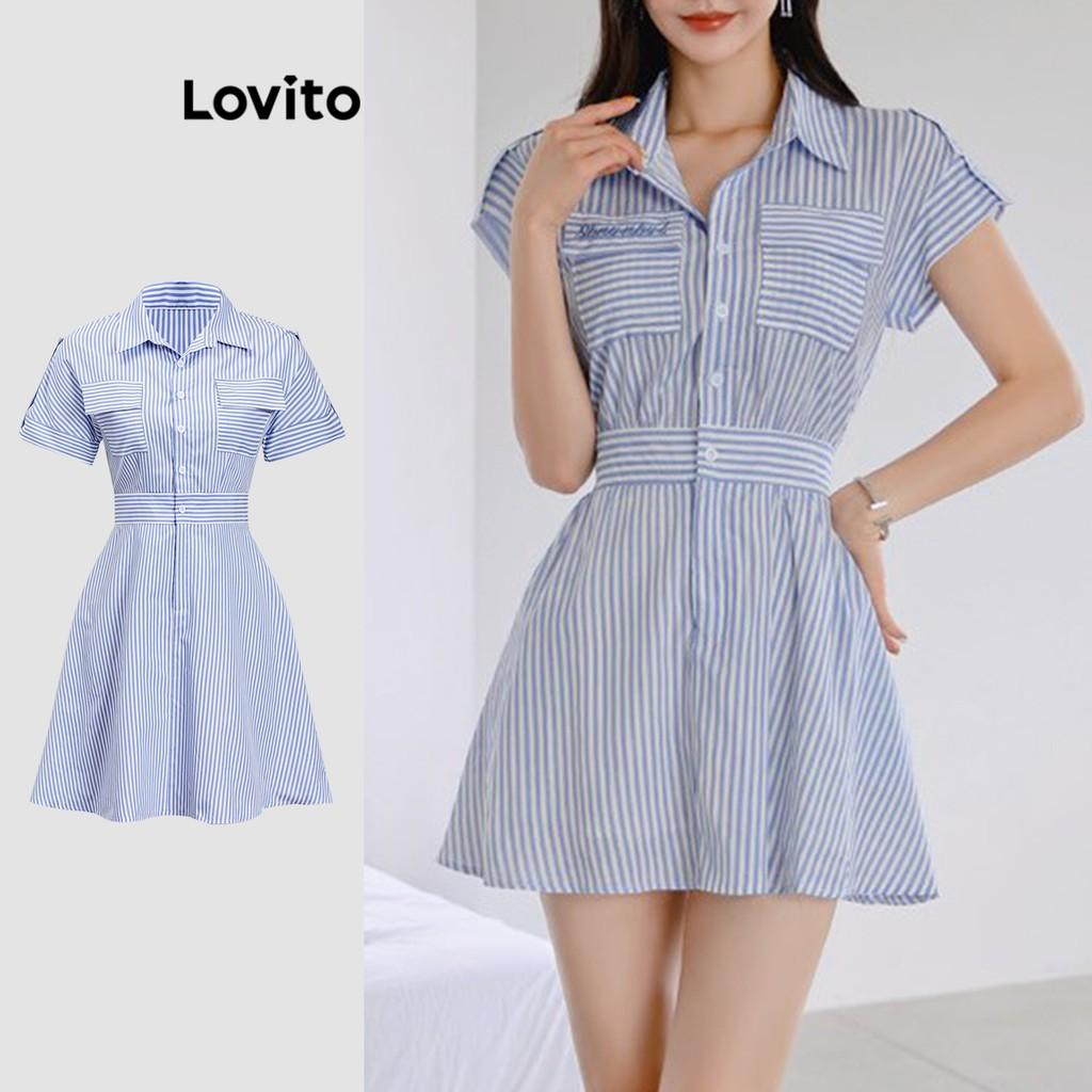 Vestido Listrado Lovito: Elegância e Conforto