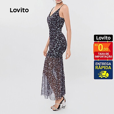 Vestido Longo Estampado Lovito: Elegância e Conforto