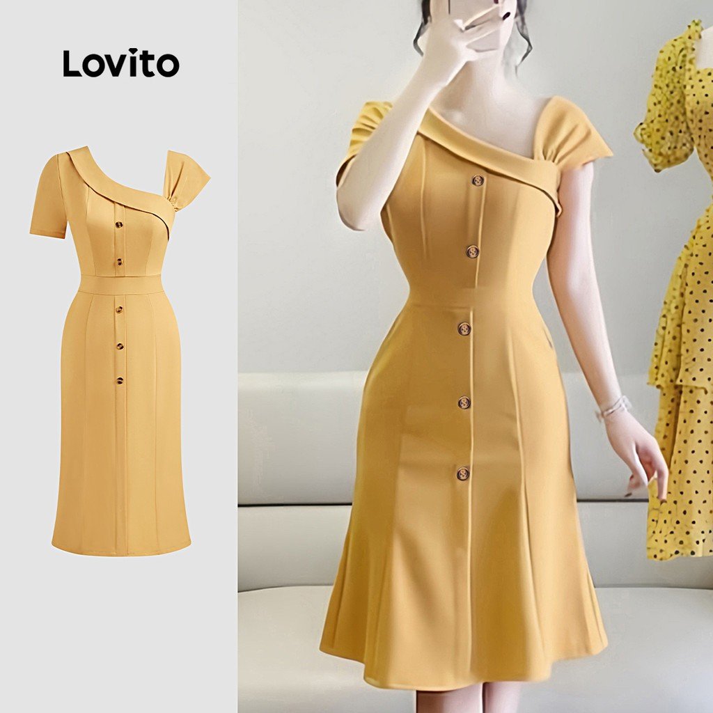 Vestido Lovito Assimétrico: Elegância Casual
