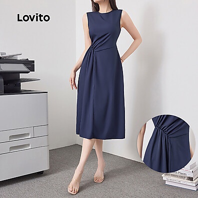 Vestido Lovito Elegante: Assimétrico e Perfeito!