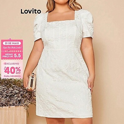 Vestido Lovito Elegante com Amarração nas Costas