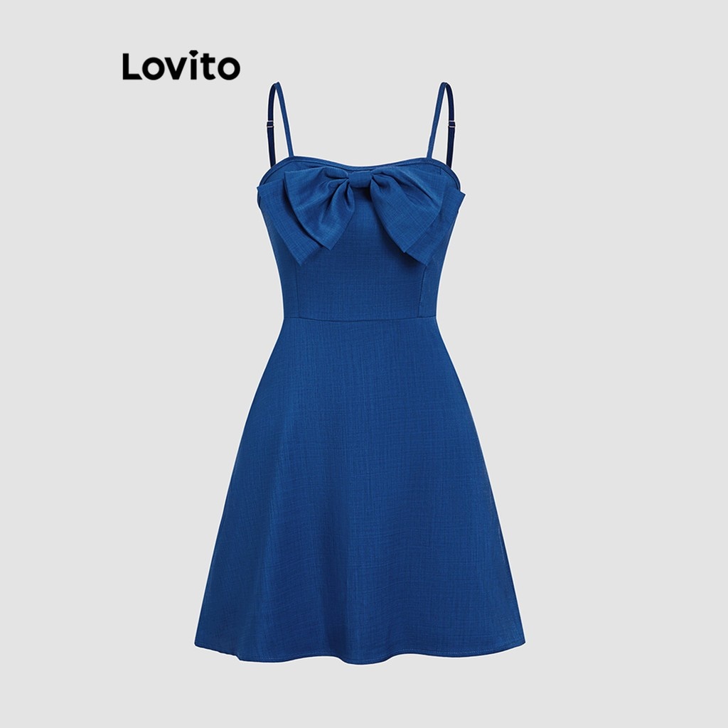 Vestido Lovito Elegante: Zíper & Laço