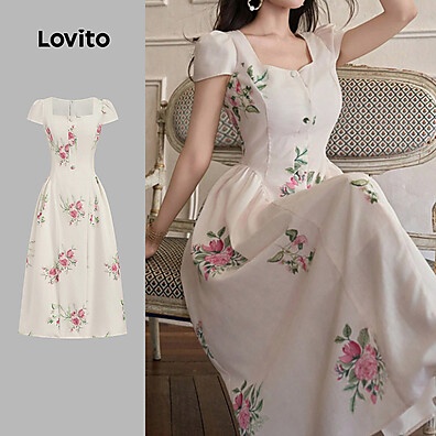 Vestido Lovito Floral: Casual e Elegante
