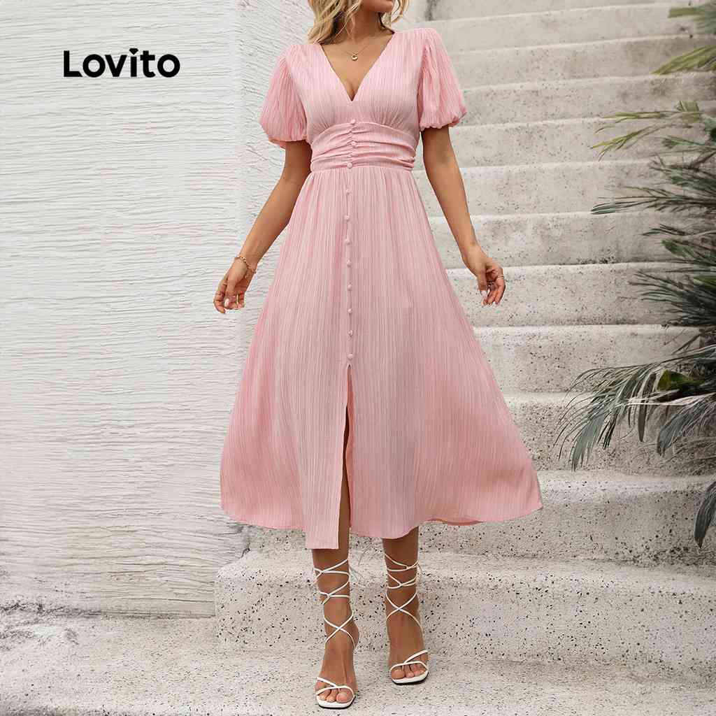 Vestido Lovito Liso: Elegância Casual