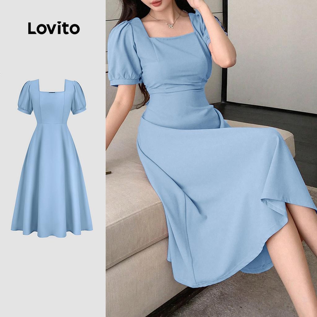 Vestido Lovito Liso: Elegância e Conforto
