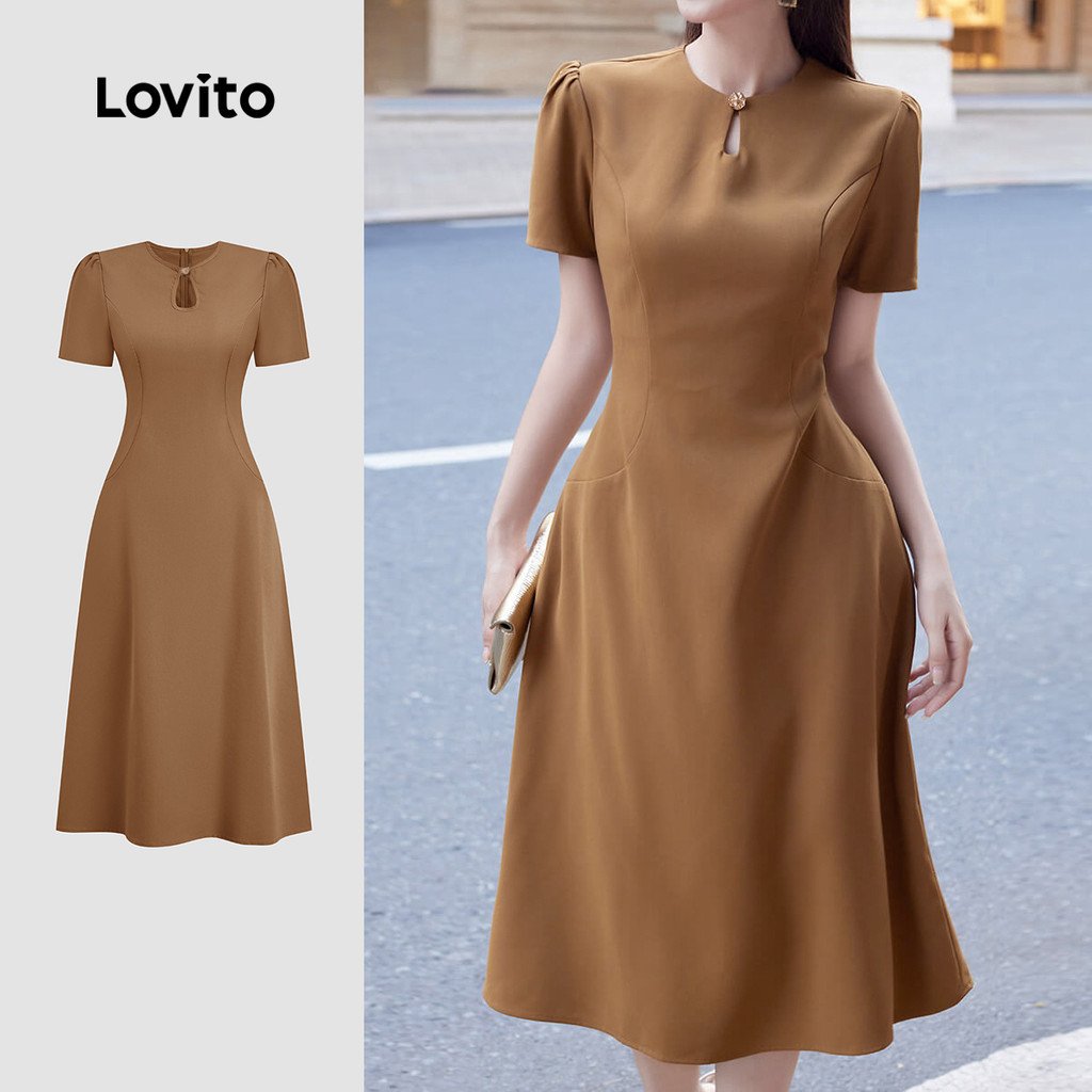 Vestido Lovito Marrom: Elegância Casual