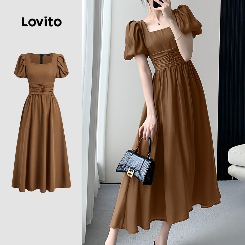 Vestido Lovito Marrom: Elegância e Conforto