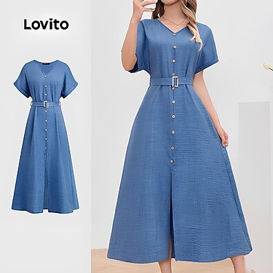 Vestido Lovito Renda: Elegância Casual para o Verão