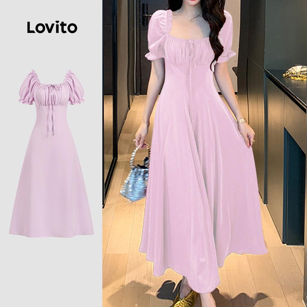 Vestido Lovito Roxo: Elegância e Conforto!