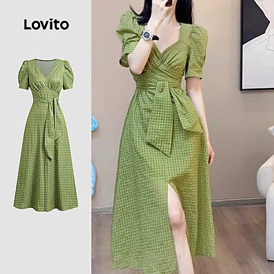 Vestido Lovito Verde: Casual e Dividido
