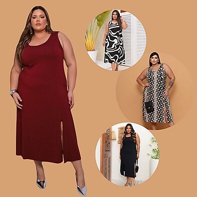 Vestido Midi Regata Plus Size: Elegância e Conforto