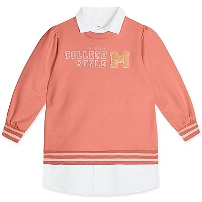Vestido Moletom Menina Marisol com Manga Longa e Brilho