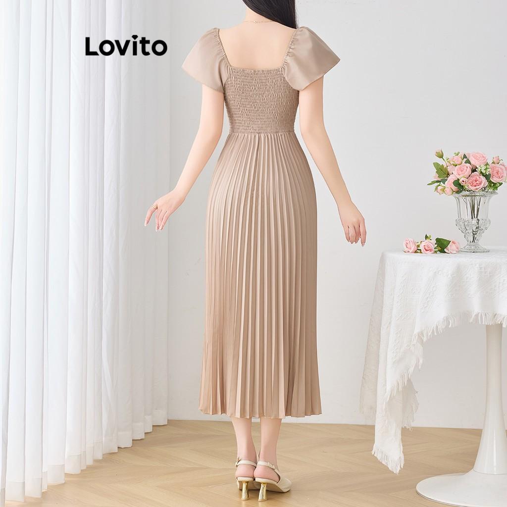 Vestido Plissado Lovito: Elegância Casual 🌸