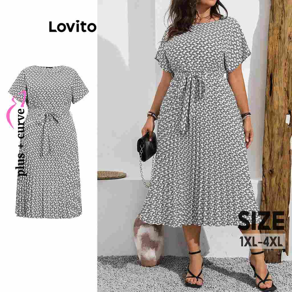 Vestido Plus Size Elegante: Plissado e com Amarração