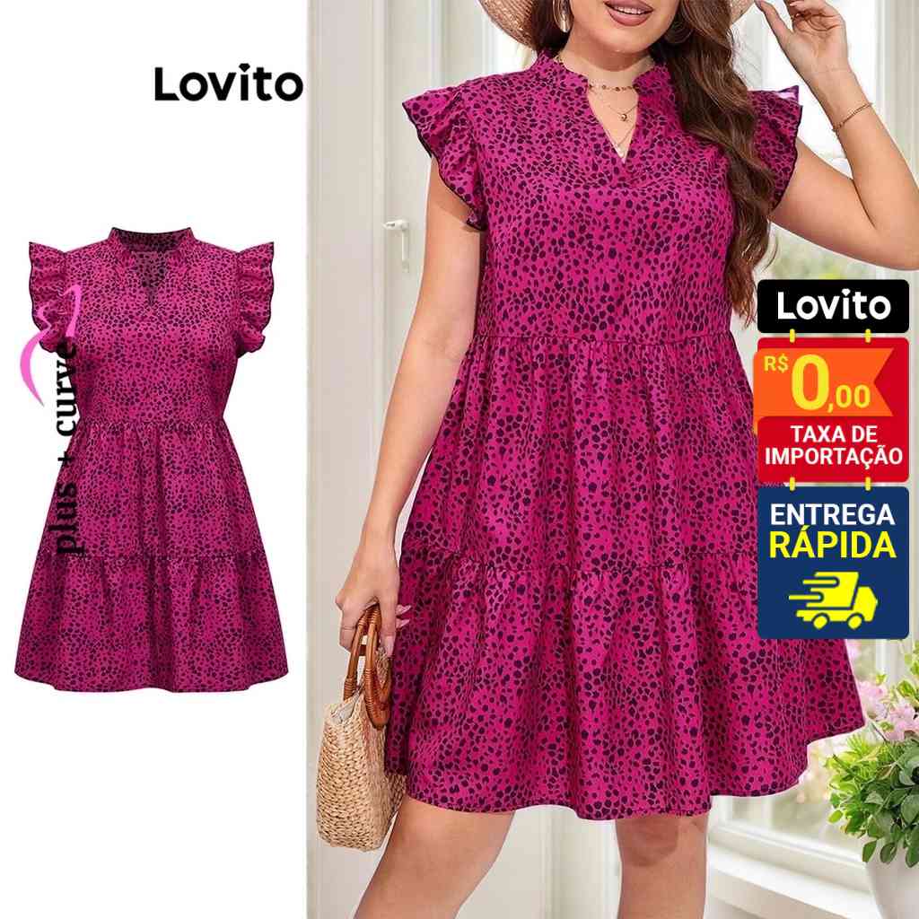 Vestido Plus Size Estampado: Babados e Estilo!