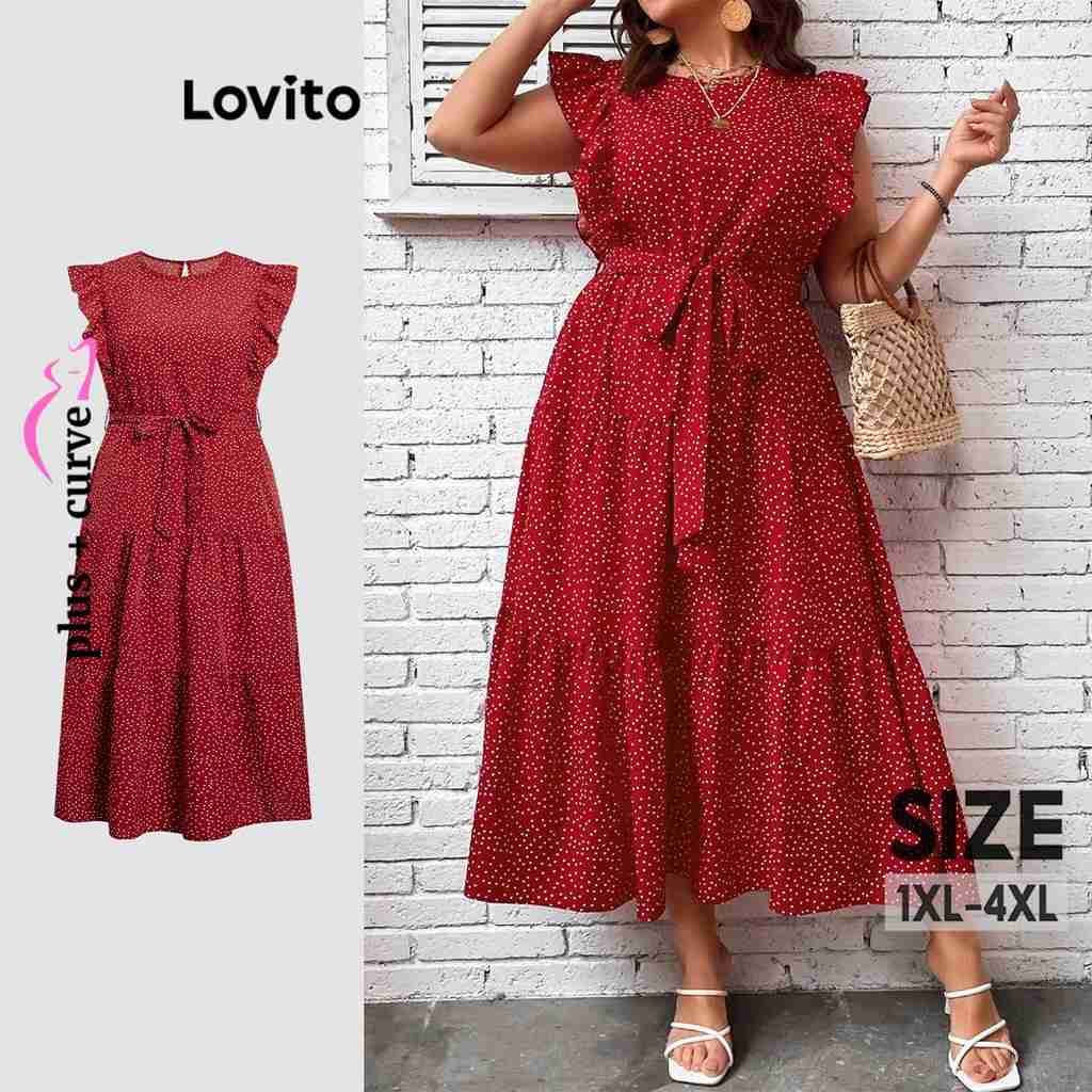 Vestido Plus Size Lovito: Elegância com Babados