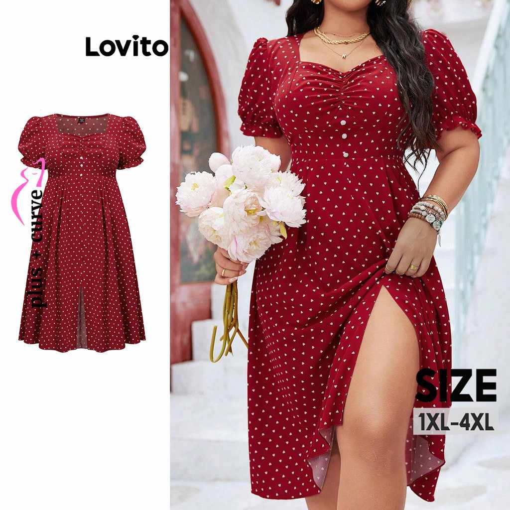 Vestido Plus Size Lovito: Elegância em Bolinhas