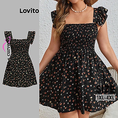 Vestido Plus Size Lovito: Elegância Floral para Curvas