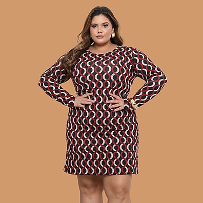 Vestido Plus Size Manga Longa: Conforto e Estilo!