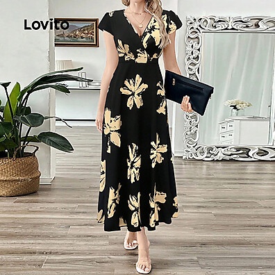Vestido Preto Lovito: Elegância Casual para o Verão