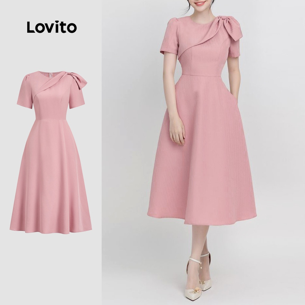 Vestido Rosa Lovito: Elegância para Primavera/Verão