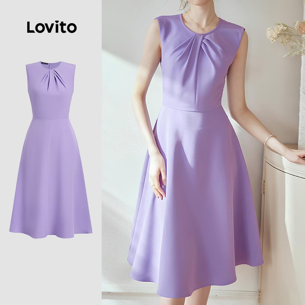 Vestido Roxo Lovito: Elegância e Conforto