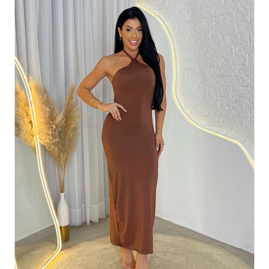 Vestido Suplex Longo Feminino para Festa Inverno – Elegância e Versatilidade