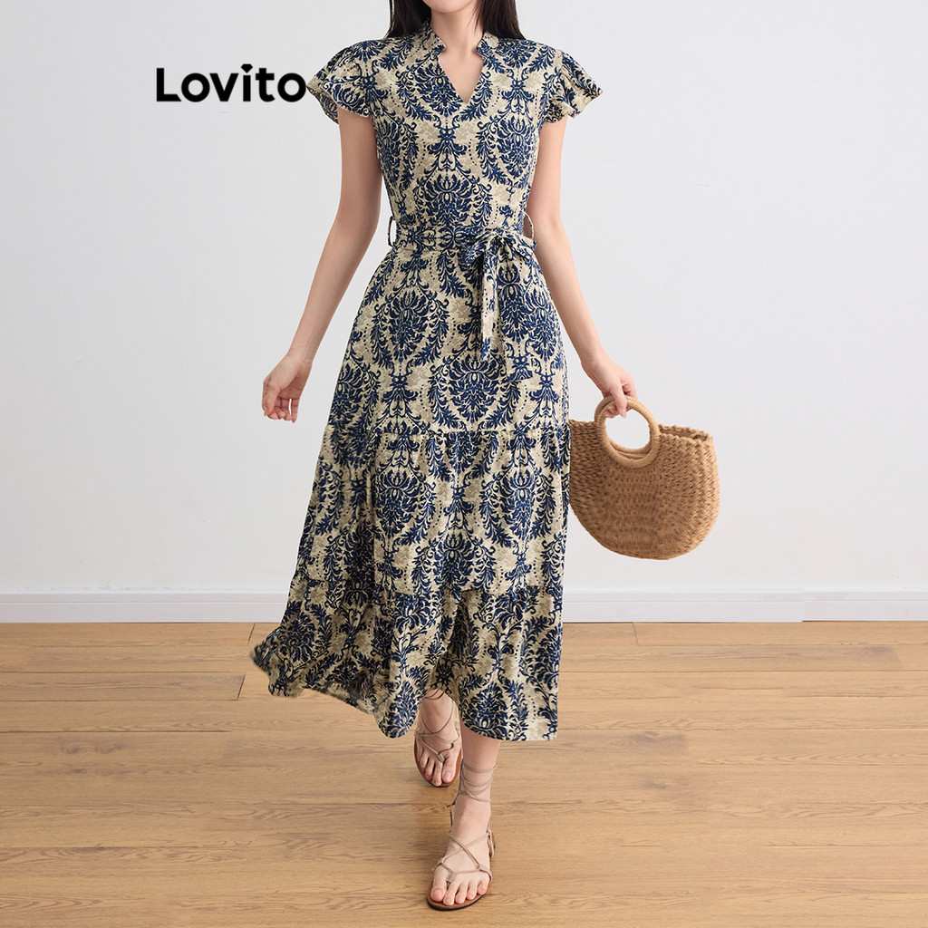 Vestido Tribal com Babados Lovito: Estilo e Conforto