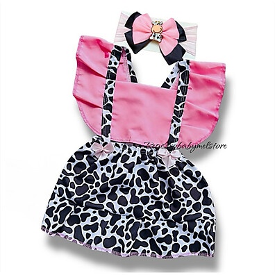 Vestido Vaquinha Bebê com Laço - Fofura e Conforto