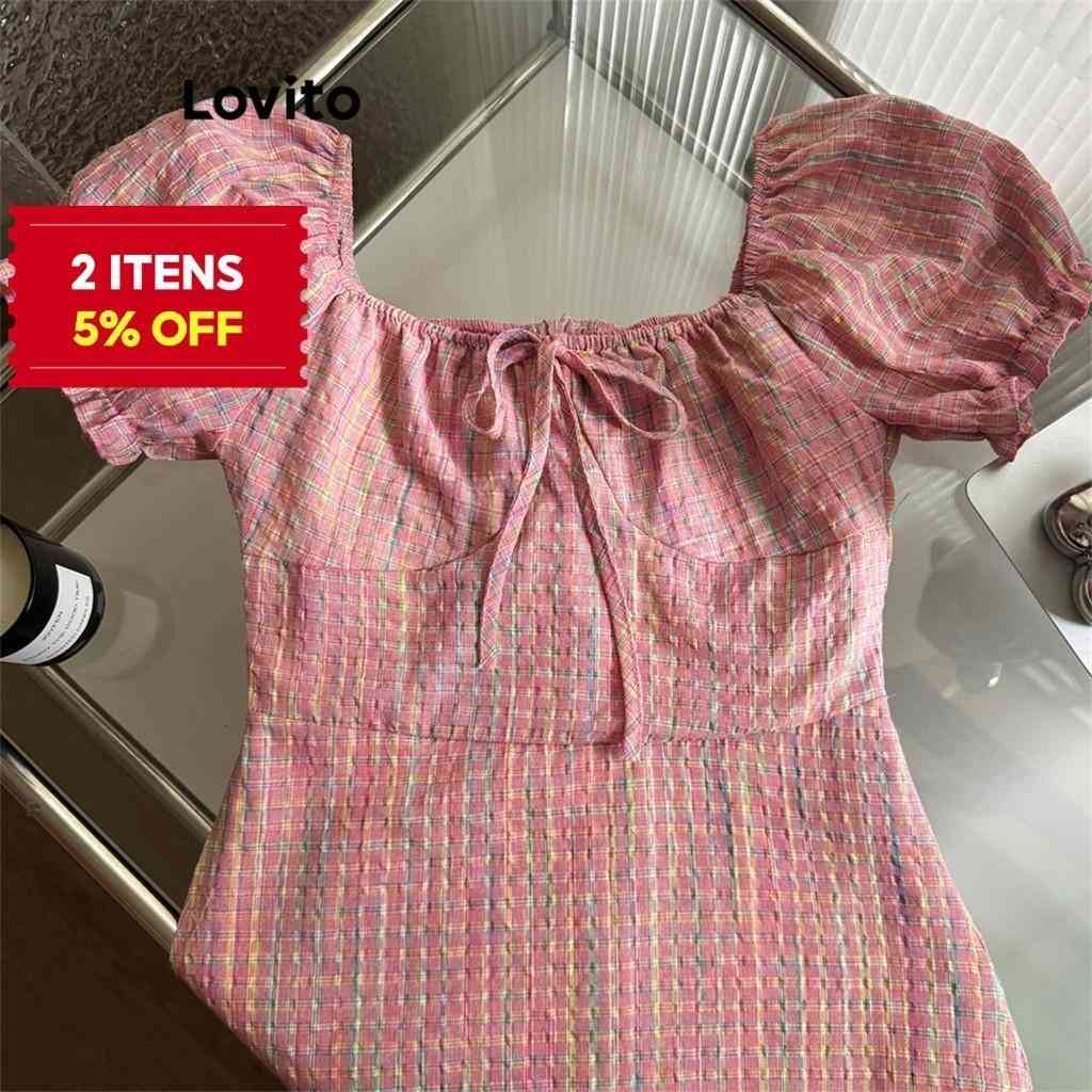 Vestido Xadrez Plissado: Elegância Casual