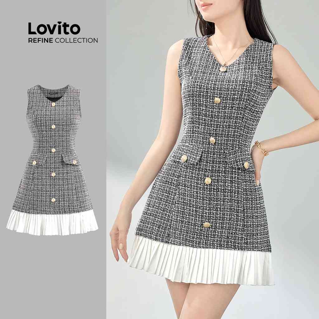 Vestido Xadrez Plissado: Elegância para o Verão