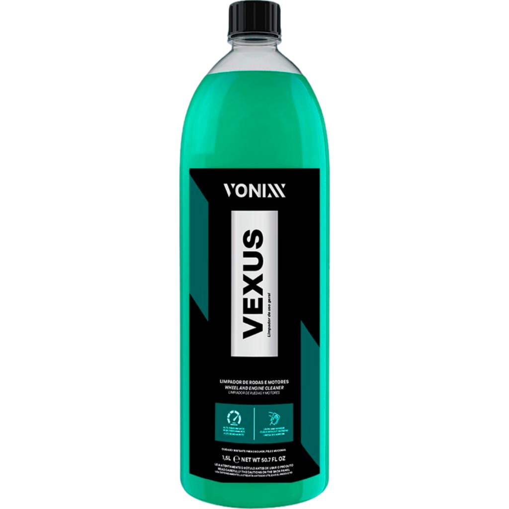Vexus 1,5L: Limpeza Segura e Eficaz para Rodas e Motores