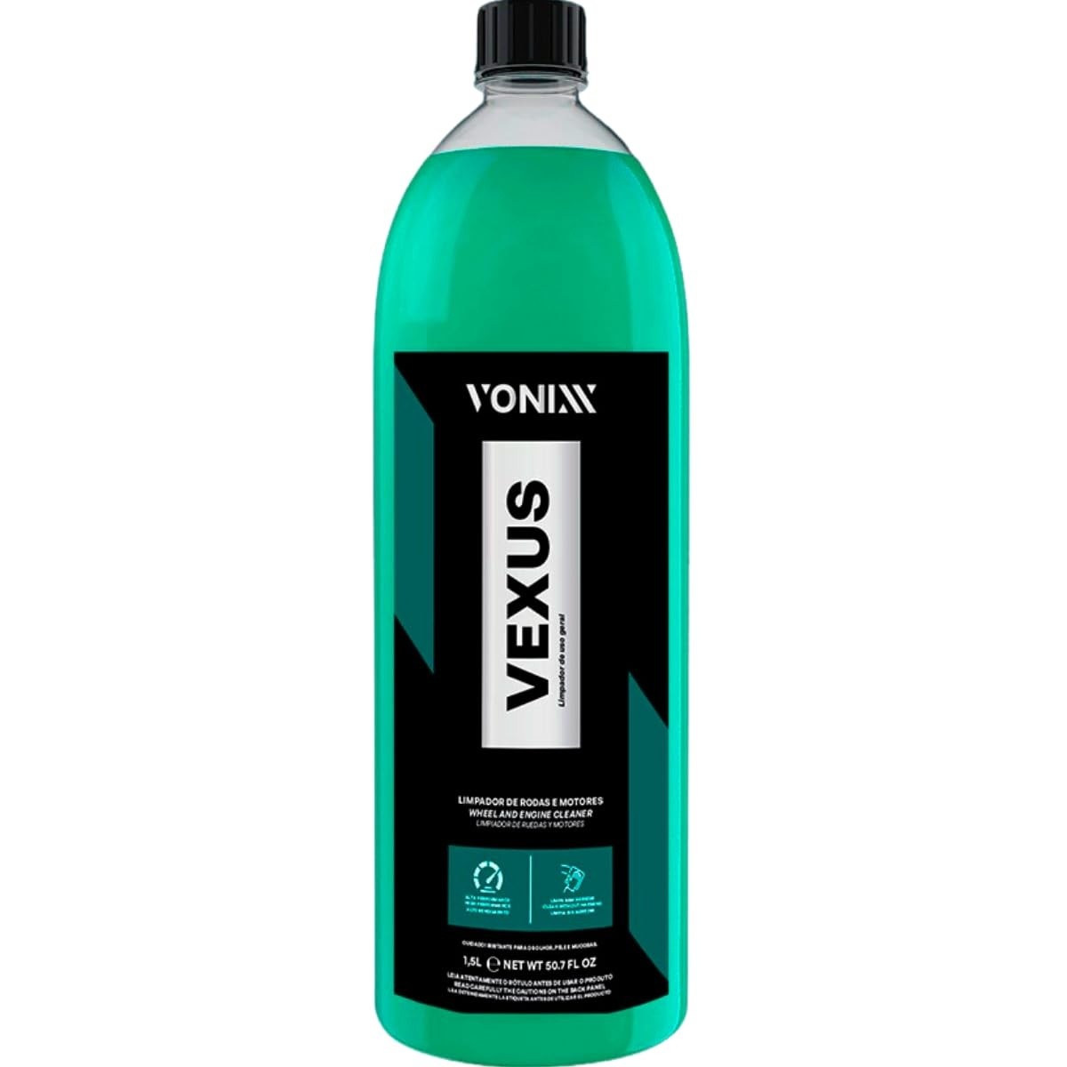 Limpador Vexus 1,5L: Rodas e Motores Impecáveis Sem Danificar!