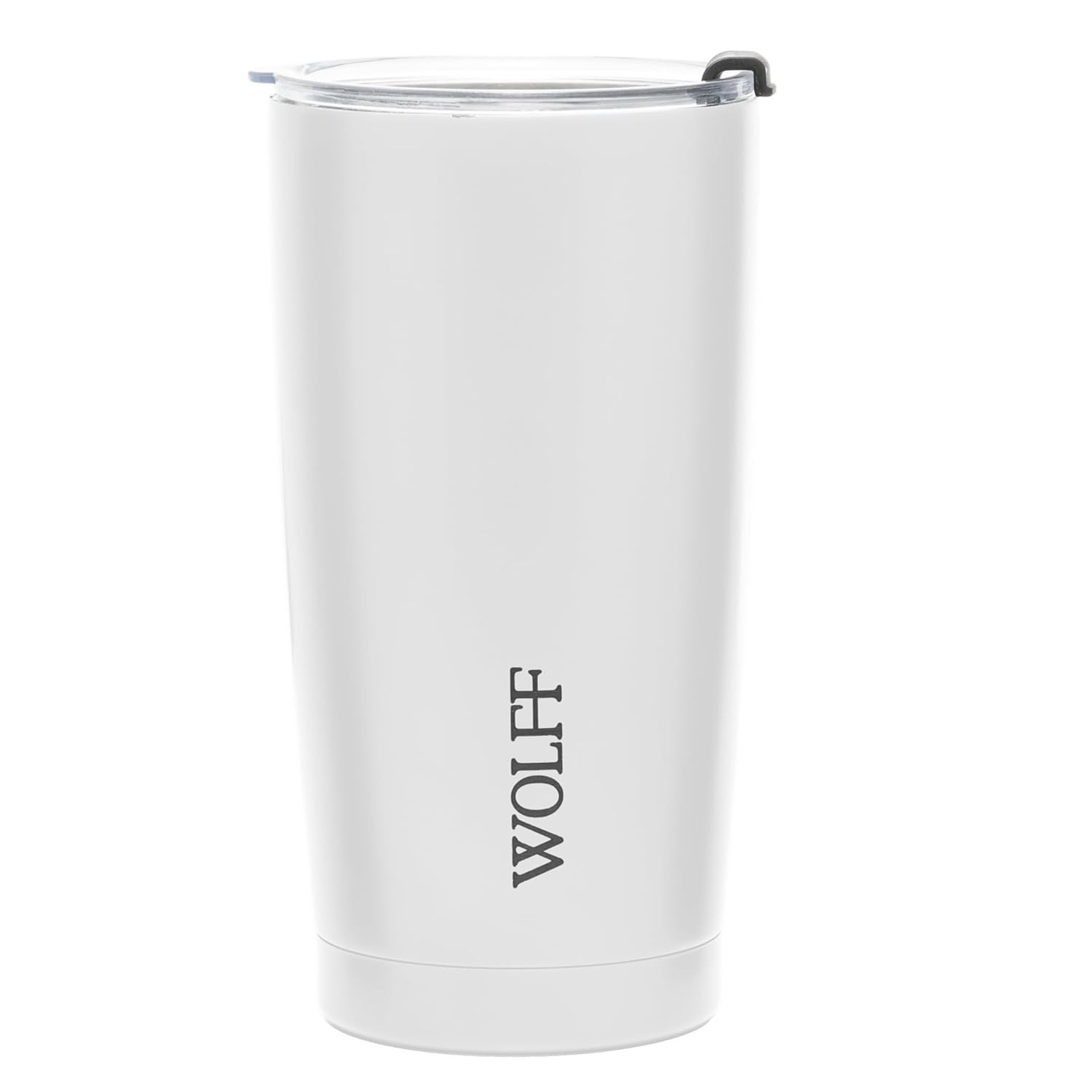 Copo Térmico Wolff 600ml Aço Inox - Parede Dupla com Tampa Branca para Viagem