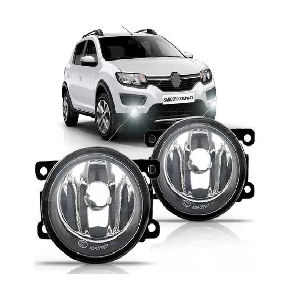 Par Farol de Milha Universal Sandero Stepway 2008-2012: Ilumine Suas Viagens com Segurança e Estilo