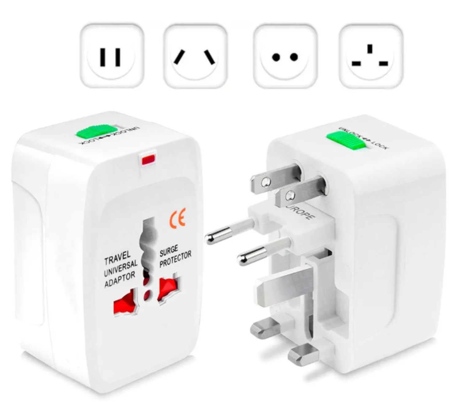 Adaptador Universal Tomadas Bivolt Premium: Viaje Conectado EUA, Europa, Ásia e Brasil