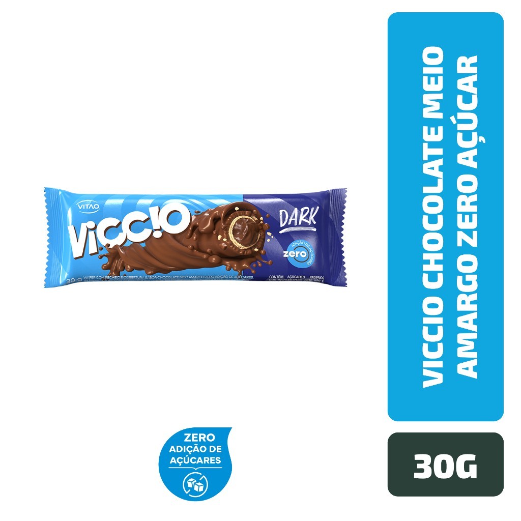 Viccio Dark: Rolinho Zero Açúcar, Sabor Intenso!