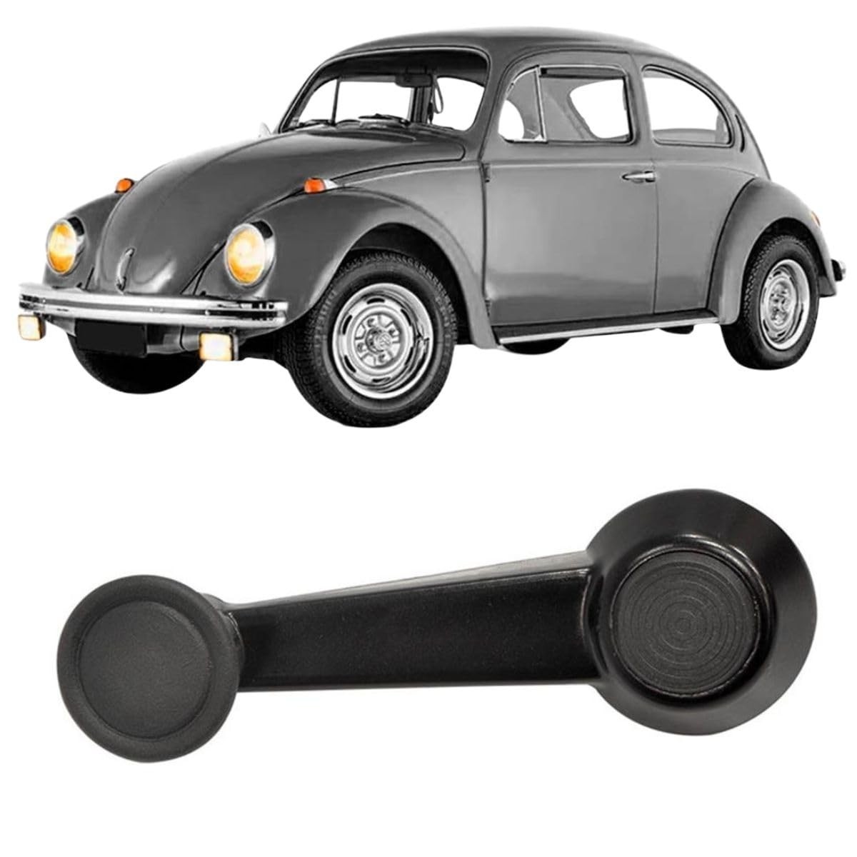 Manivela Vidro Fusca e Kombi (1977-1983) Preta - Toque Clássico e Funcionalidade