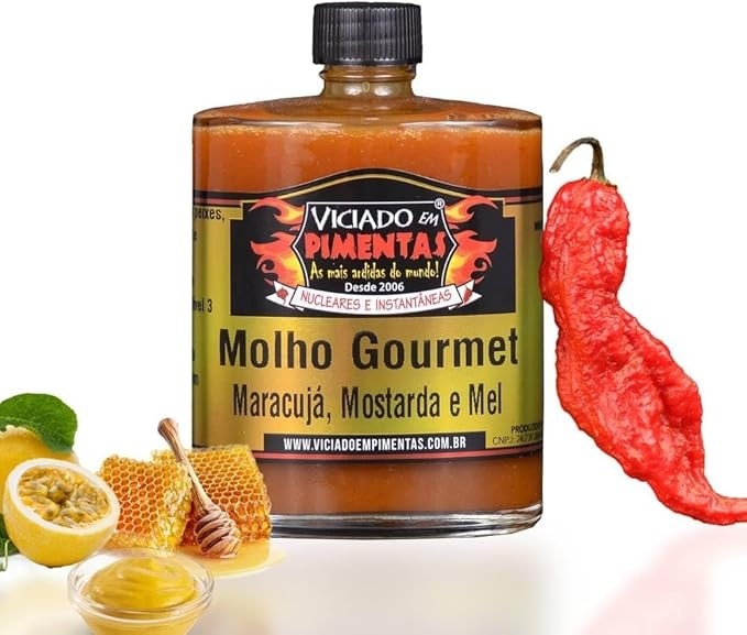 Molho Gourmet Sabor Maracujá Mostarda E Mel - Vidro 100 Ml