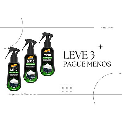 Spray Antiembaçante MP10 100ml: Limpeza Clara e Rápida para Seus Vidros