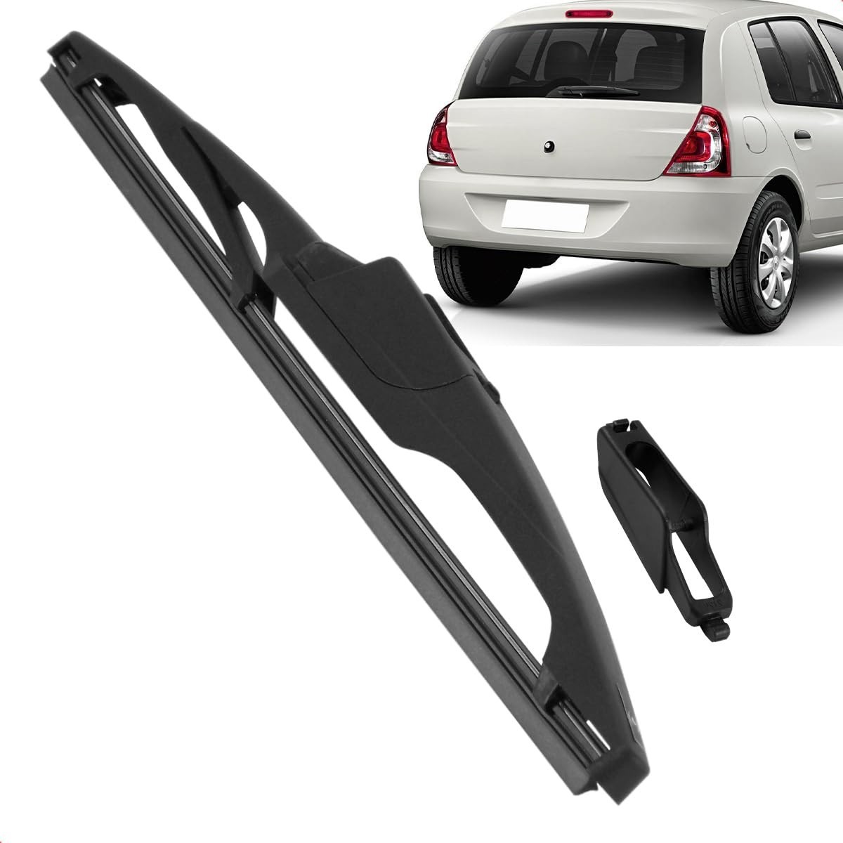 Palheta Limpadora Traseira Vigia Carenada 10" Silicone Clio 99-17 - Visão Clara e Segura