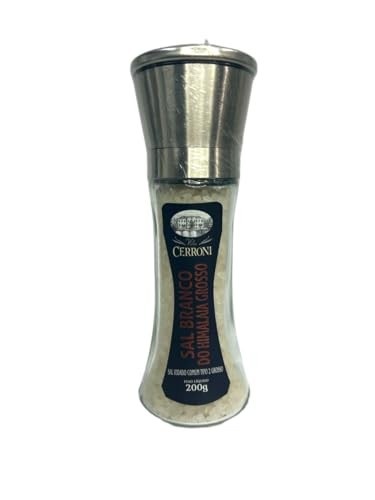 Sal Branco do Himalaia, Moedor Inox Premium, 200g Villa Cerroni