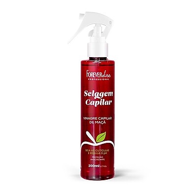 Vinagre Capilar de Maçã Forever Liss 200ml: Selador Capilar Sem Ácido