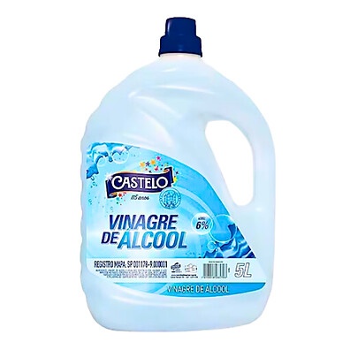 Vinagre Castelo 5L: Limpeza Poderosa e Econômica!