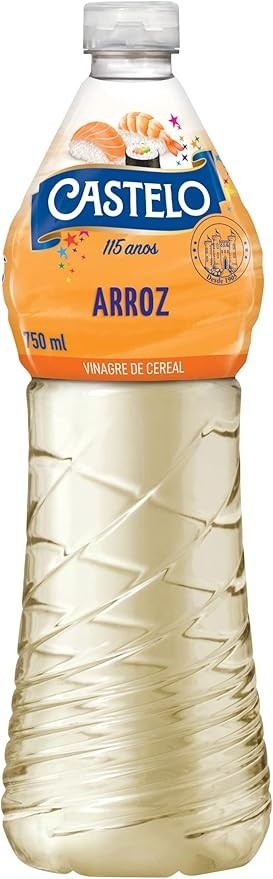 Castelo Alimentos Vinagre de Cereal Arroz 750ml, Pequeno