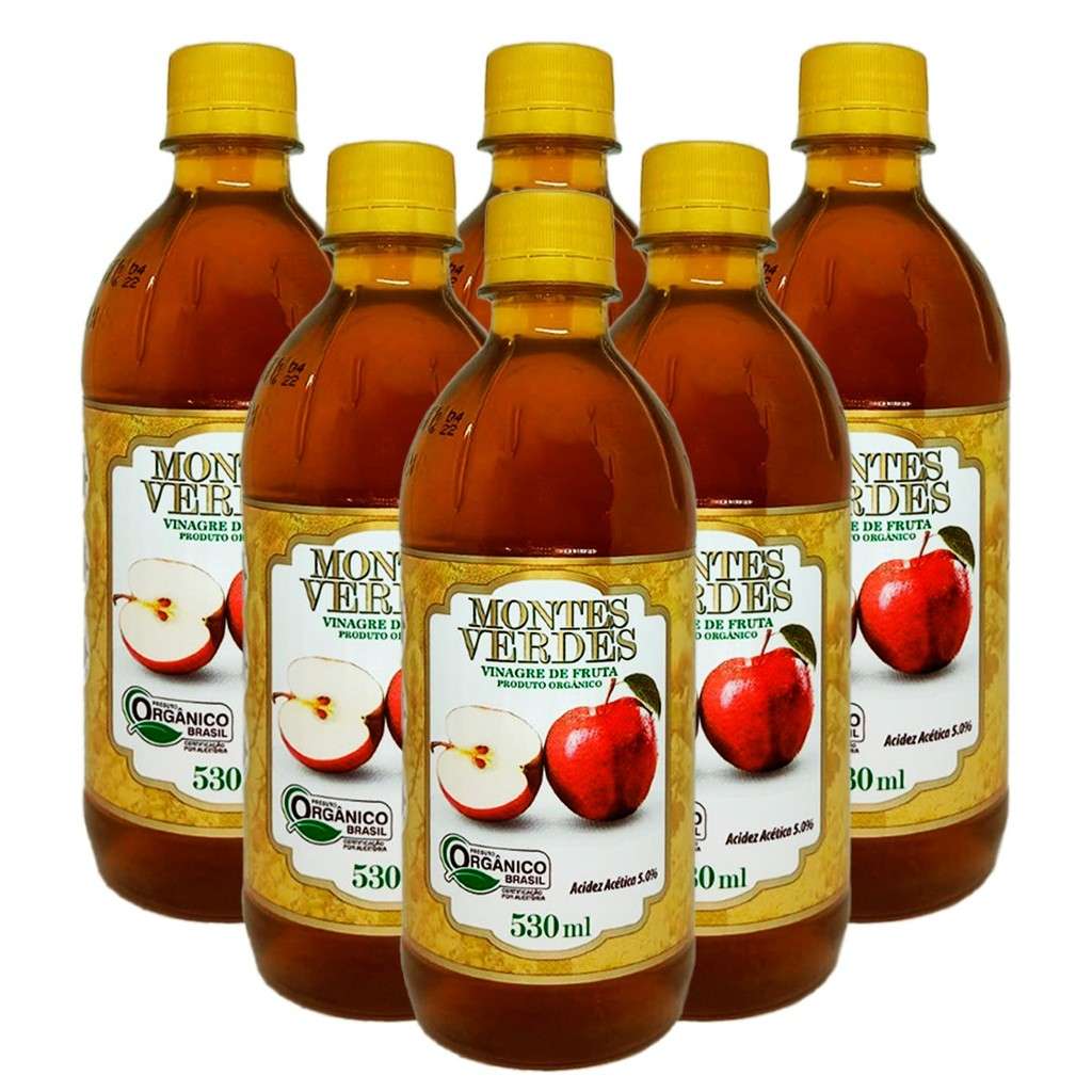 Vinagre de Maçã Orgânico: 6 Frascos Montes Verdes