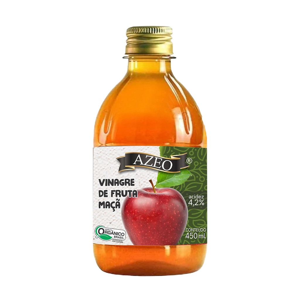 Vinagre de Maçã Orgânico Azeo: Saúde em 450ml
