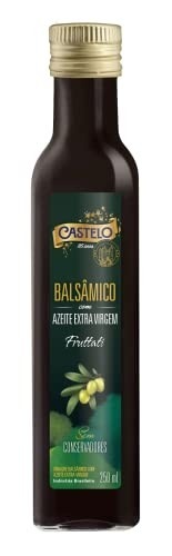Castelo Alimentos Vinagre Balsâmico com Azeite Extra Virgem Fruttati, 250ml, Pequeno